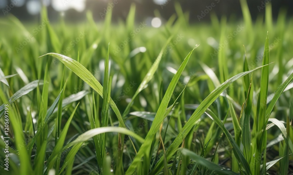 Macro shot of individual grass blades in soft focus, minimalist, single Macro shot of individual grass blades in soft focus, minimalist, single