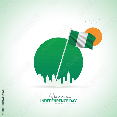 Nigeria independence day creative design for social media post 