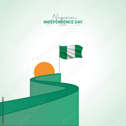 Nigeria independence day creative design for social media post 