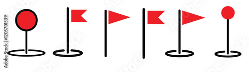 Set of map pin location icons.Map markers. vector eps10