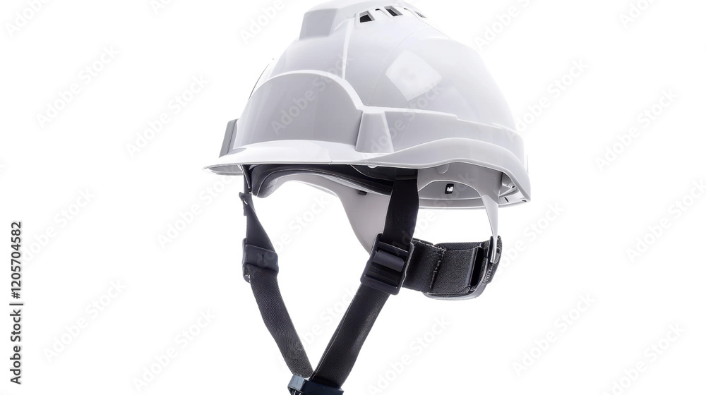 Fototapeta premium White safety helmet single on transparent background