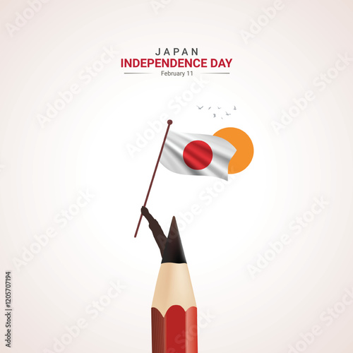 japan independence day creative design for social media post