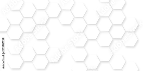 Abstract white hexagon background,Seamless pattern with hexagon. Hexagonal white hexagons honeycomb wallpaper.Abstract white hexagon concept background, soft white background.