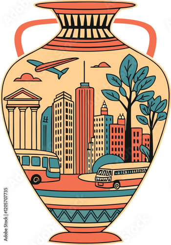 vector illustration of a city