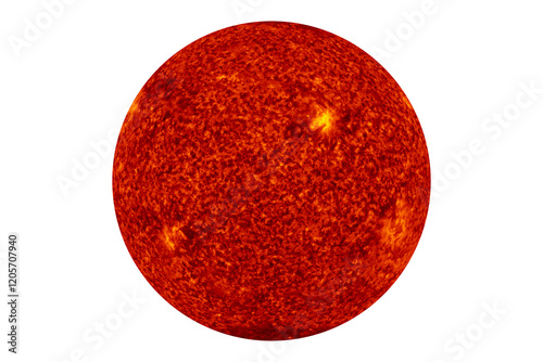 Sun isolated on white background. Elements of this image furnished by NASA