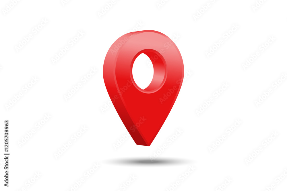 3D Realistic Location map pin gps pointer markers vector illustration for destination. PNG transparent