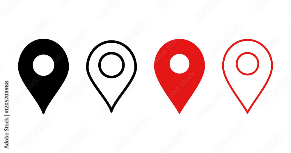 Pin icon set. Location icon vector. destination icon. map pin PNG transparent Pin icon set. Location icon vector. destination icon. map pin PNG transparent