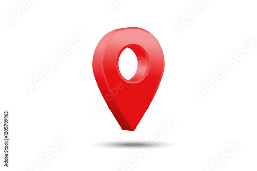 3D Realistic Location map pin gps pointer markers vector illustration for destination. PNG transparent