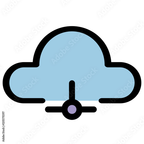 Cloud computing symbol - Cloud computing, cloud infrastructure, technology and network icon.