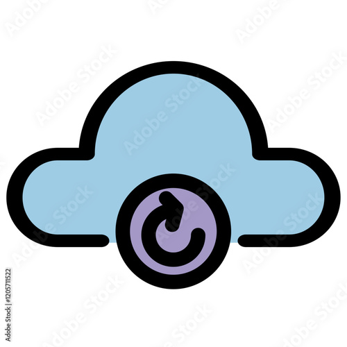 Cloud computing symbol - Cloud computing, cloud infrastructure, technology and network icon.