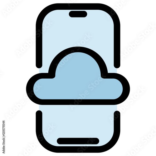 Cloud computing symbol - Cloud computing, cloud infrastructure, technology and network icon.