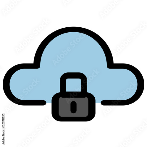 Cloud computing symbol - Cloud computing, cloud infrastructure, technology and network icon.