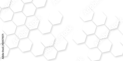 Abstract white hexagon background,Seamless pattern with hexagon. Hexagonal white hexagons honeycomb wallpaper.Abstract white hexagon concept background, soft white background.
