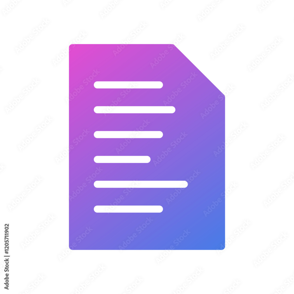 Vector icon of a piece of paper, symbol of a flat design document file. Vector icon of a piece of paper, symbol of a flat design document file.
