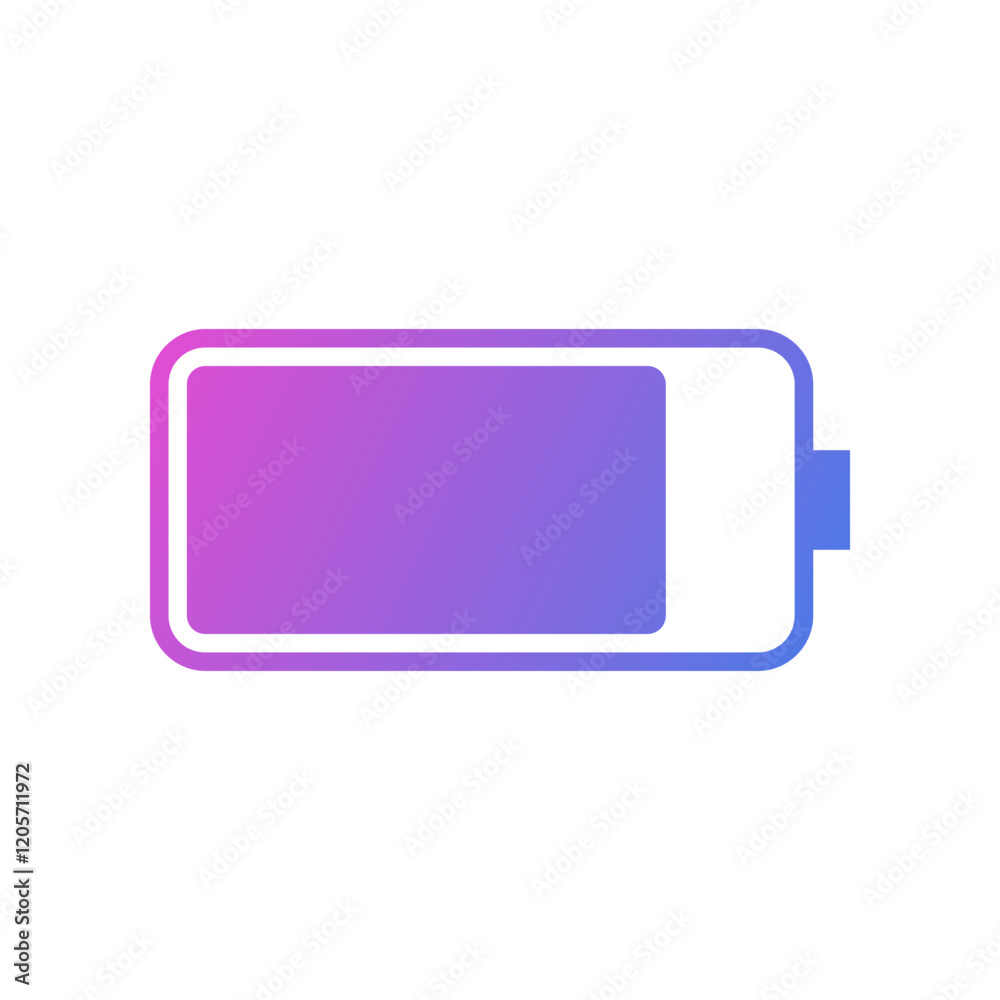 Battery vector icon, battery symbol slightly reduced flat design. Battery vector icon, battery symbol slightly reduced flat design.