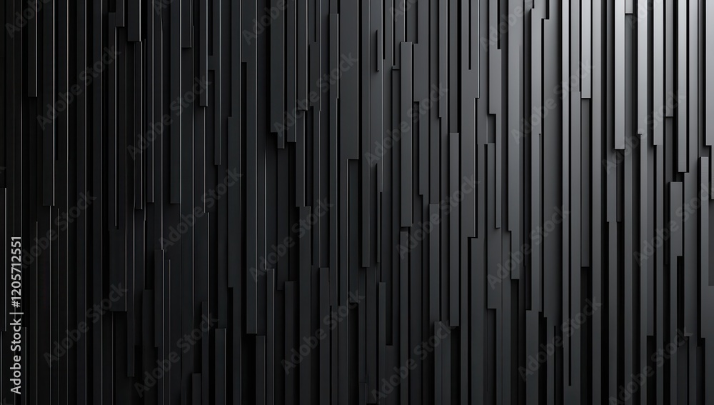 Dark Abstract Texture: A dramatic and moody abstract image featuring a textured wall of dark gray and black vertical rectangles, creating a sense of depth and mystery. Dark Abstract Texture: A dramatic and moody abstract image featuring a textured wall of dark gray and black vertical rectangles, creating a sense of depth and mystery.