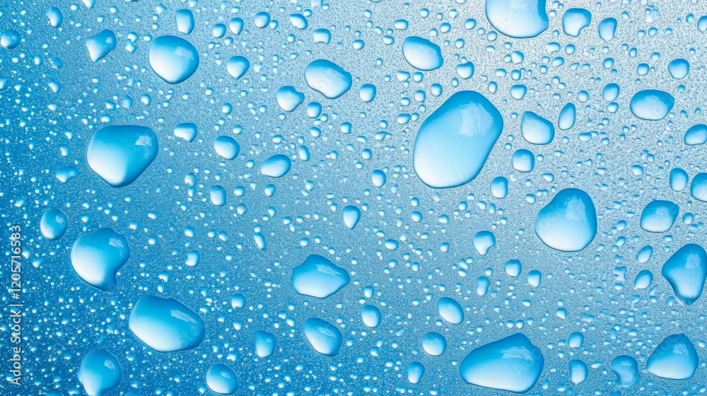 Stunning Water Drops on a Blue Surface: A mesmerizing macro view of water droplets on a vibrant blue surface. Perfect for backgrounds and nature lovers. Stunning Water Drops on a Blue Surface: A mesmerizing macro view of water droplets on a vibrant blue surface. Perfect for backgrounds and nature lovers.