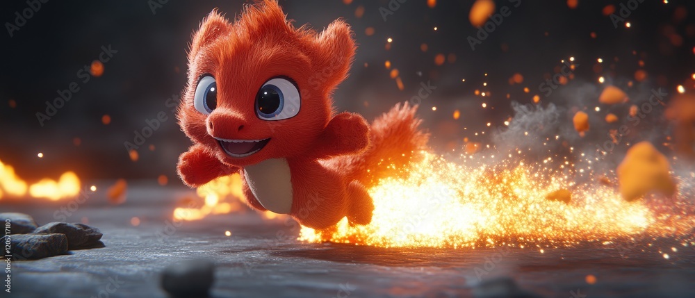 Adorable Fire Fox Cub Runs Through Flames Adorable Fire Fox Cub Runs Through Flames