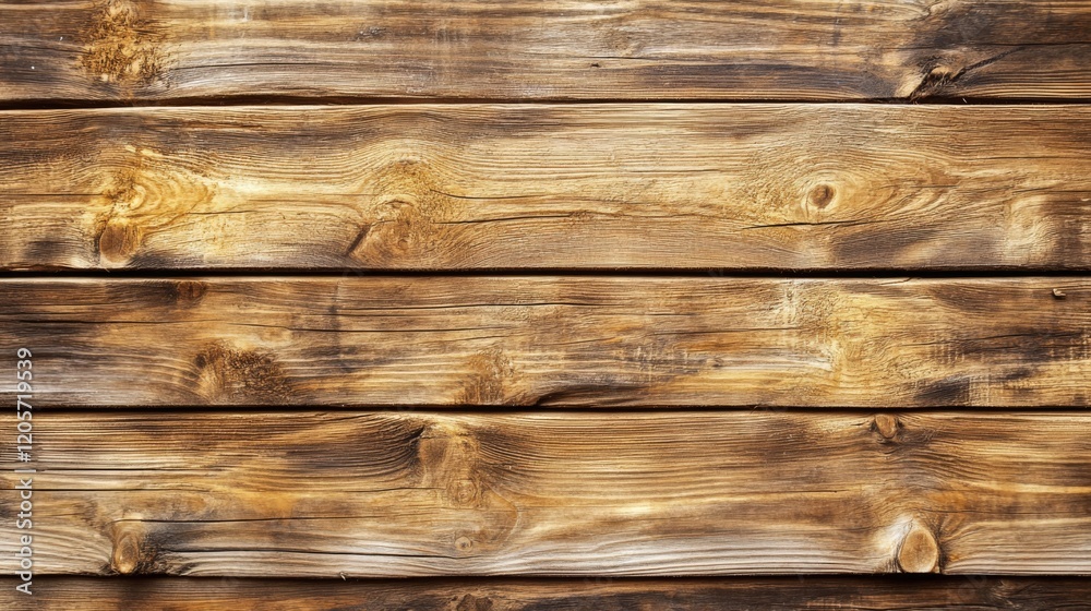 Obraz premium Rustic Wooden Plank Wall Texture - Horizontal Grain Pattern