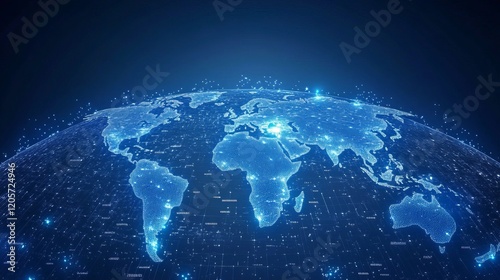Global Network, Abstract Futuristic Tech Background
