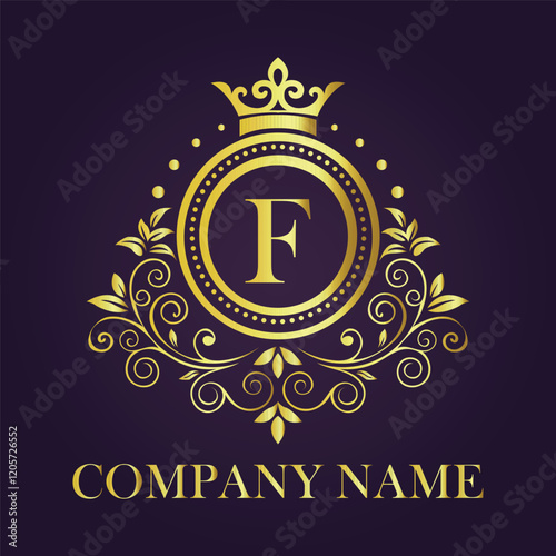 Vintage and luxury logo template Premium Vector, Royalty
