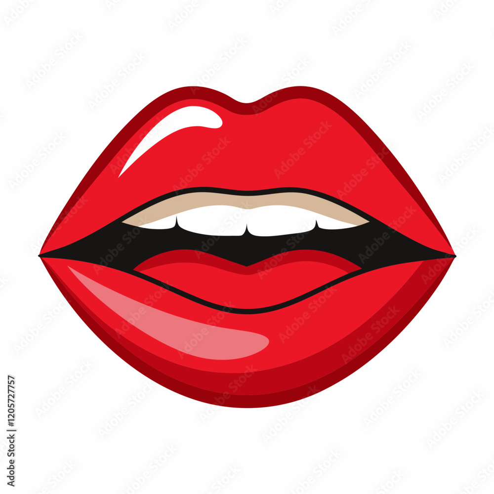 Lips vector illustration white background Lips vector illustration white background