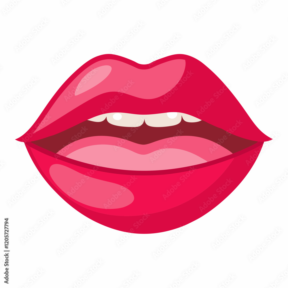 Lips vector illustration white background Lips vector illustration white background