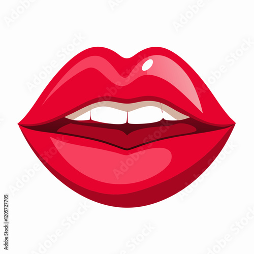 Lips vector illustration white background