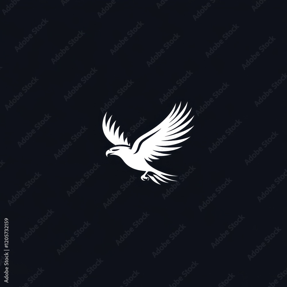 Obraz premium Majestic eagle soaring, dark background, freedom, wildlife