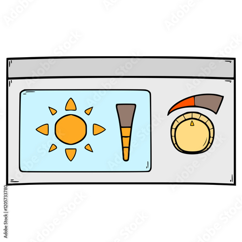 thermostat illustration hand drawn isolated vector