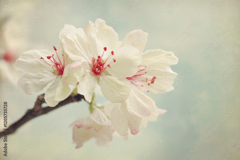 Delicate White Cherry Blossoms Spring Floral Image Delicate White Cherry Blossoms Spring Floral Image