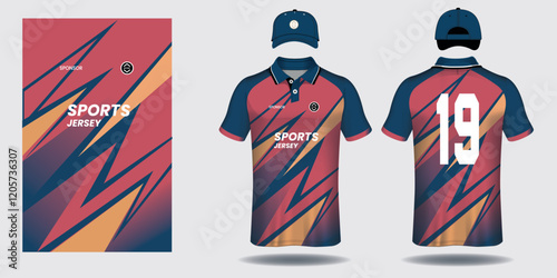 Soccer jersey sport shirt design template