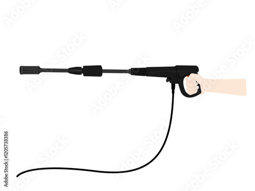 High pressure water sprayer on white background.
