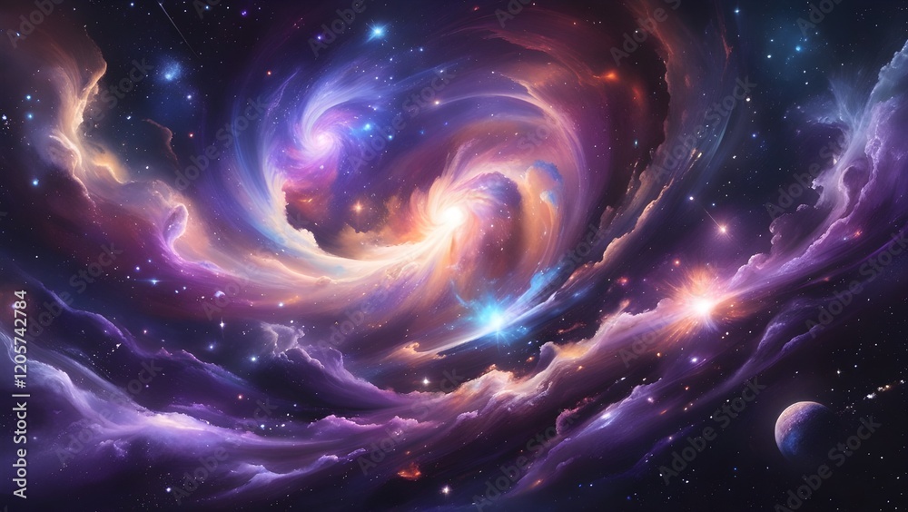 Fototapeta premium spiral galaxy in space