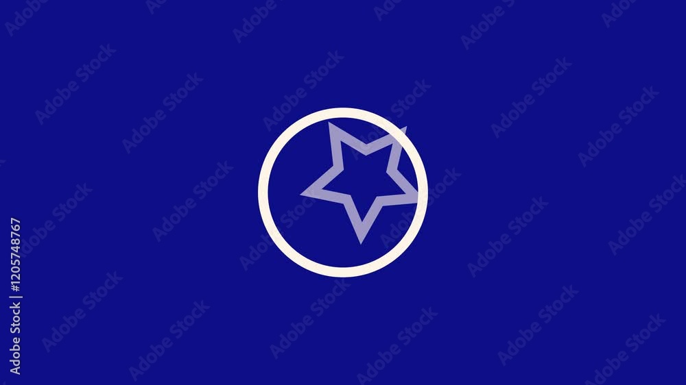 Animated star line icon. Rating and award. Space body. Glowing star. loop video with alpha channel on transparent background. Motion graphic design for night . white color Animated star line icon. Rating and award. Space body. Glowing star. loop video with alpha channel on transparent background. Motion graphic design for night . white color
