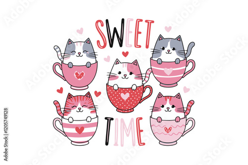 Cup of Cuddles Best Friends Forever vector