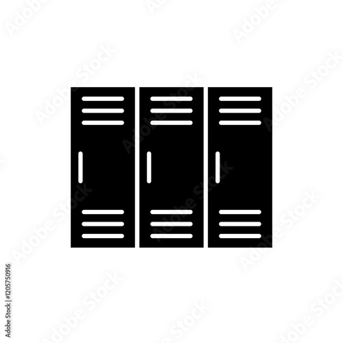 Locker vector icon, school shelf symbol flat design.