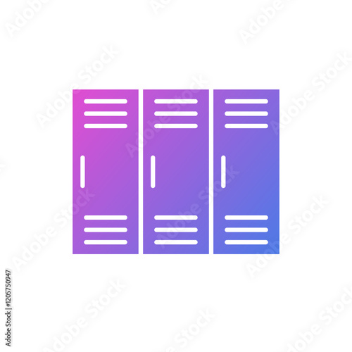 Locker vector icon, school shelf symbol flat design.