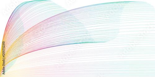 Colorful abstract striped flowing futuristic lines art background.