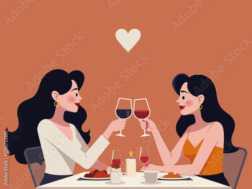 Close up of couple in love clinking glasses drinking wine having romantic dinner date celebrating. Valentines Day evening anniversary sitting at table at home or in restaurant