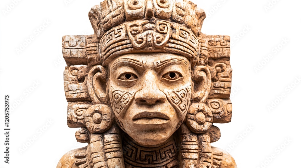 Ancient Mayan Stone Carving Depicts Regal Figure Ancient Mayan Stone Carving Depicts Regal Figure