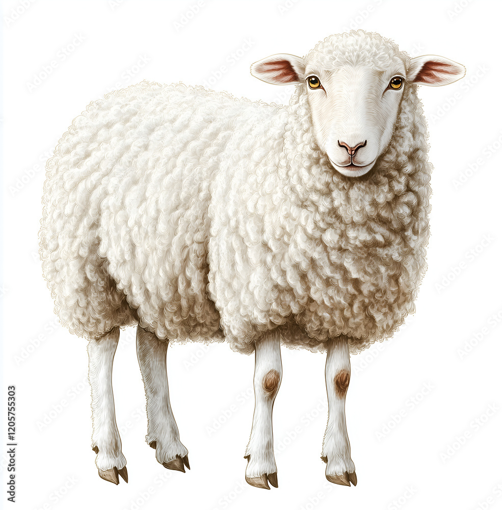 Fototapeta premium sheep isolated on white