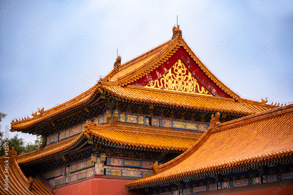 Forbidden city in Beijing, China. Chinsese architecture and landmark Forbidden city in Beijing, China. Chinsese architecture and landmark