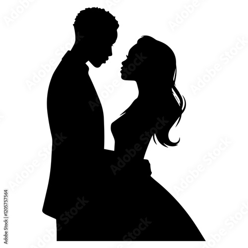 Silhouette couples icon vector illustration.