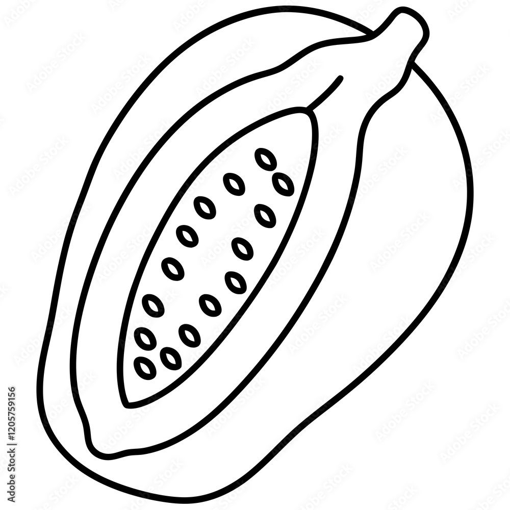 Simple Pawpaw Vector Illustration Simple Pawpaw Vector Illustration