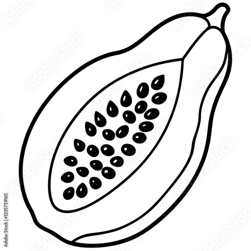 Simple Pawpaw Vector Illustration