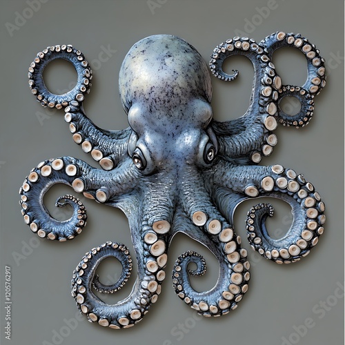 Captivating octopus showcasing its unique suction cups photo