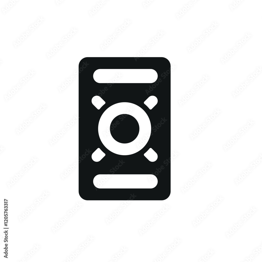 Sound system icon vector design template featuring a minimalist and clean style, ideal for adding a professional touch to music, home theater, or event-related designs Sound system icon vector design template featuring a minimalist and clean style, ideal for adding a professional touch to music, home theater, or event-related designs