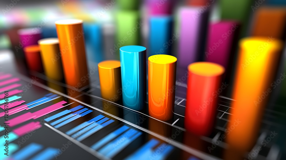 A detailed infographic breaking down financial data with bar graphs and vibrant icons, chart A detailed infographic breaking down financial data with bar graphs and vibrant icons, chart