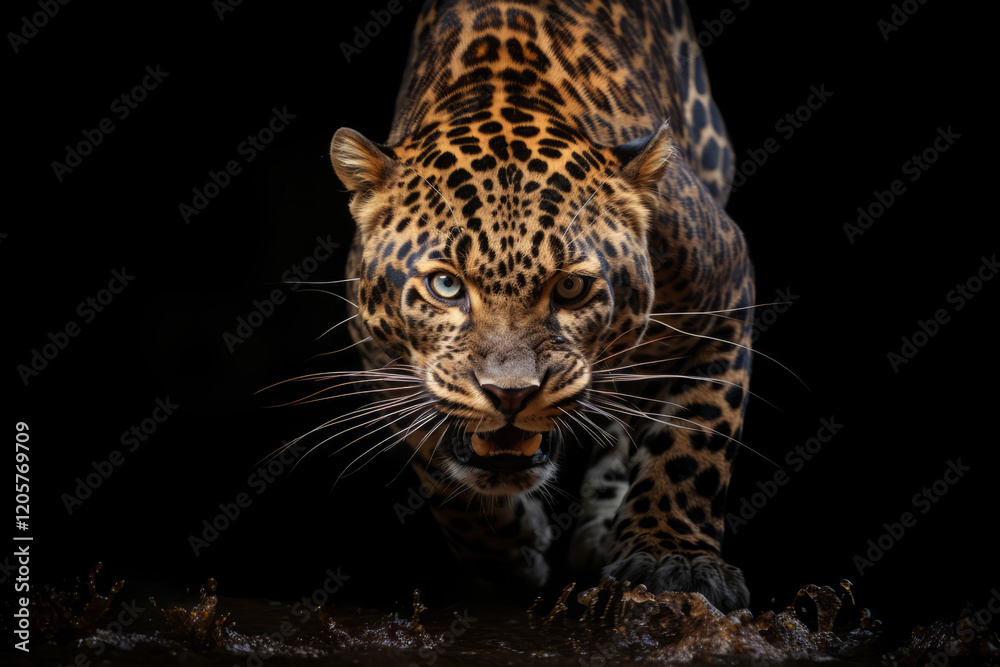 Obraz premium Panther Wild Animal Portrait Fierce Power